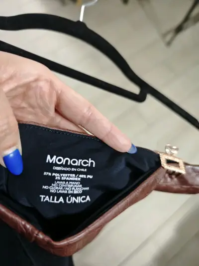 Leggings marrones tipo cuero - miniatura 3