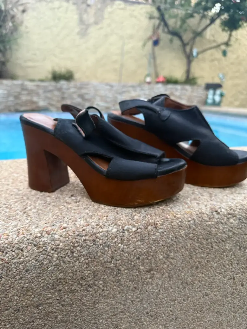 Sandalias de plataforma negras