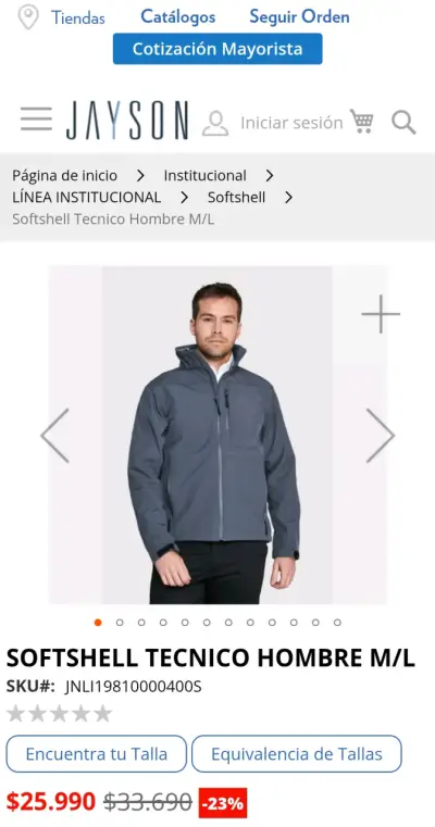 Chaqueta Softshell Técnico Hombre Gris - miniatura 1