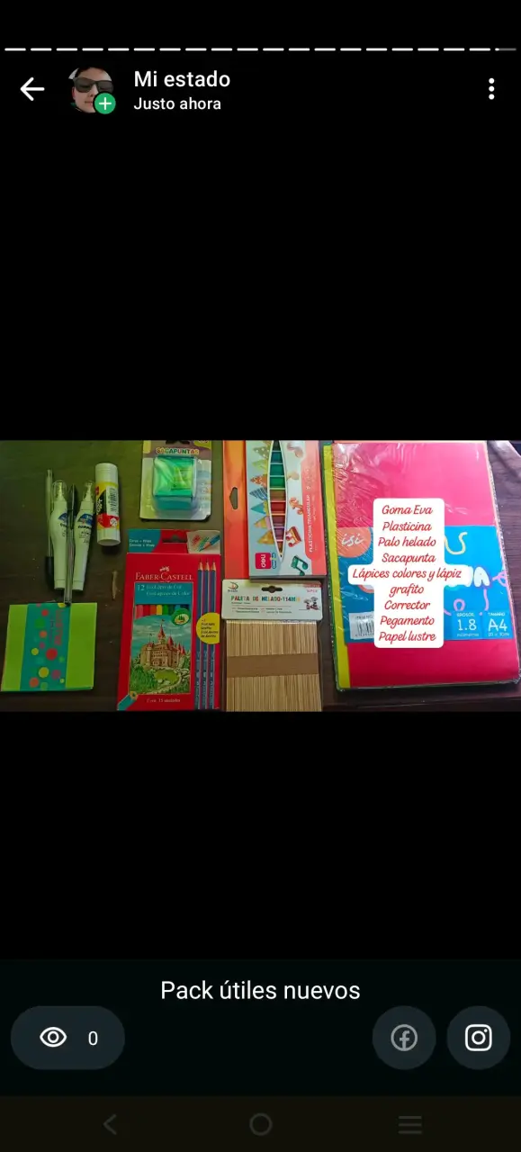 Pack de útiles escolares nuevos