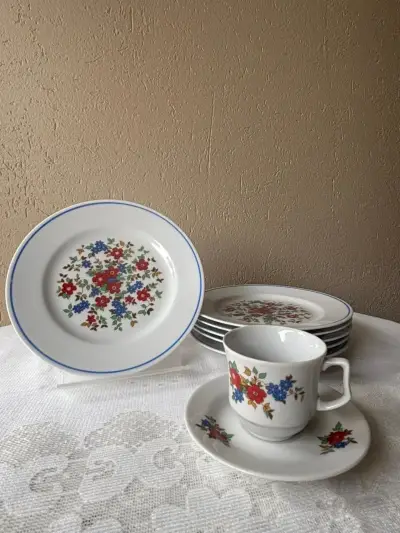 Juego de té vintage floral - miniatura 5