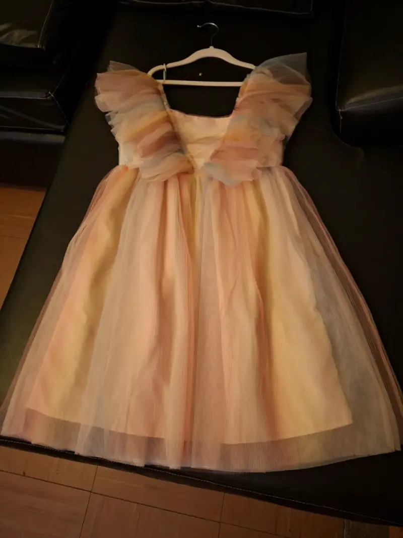 Vestido de tul multicolor - 1