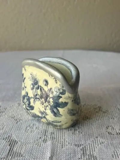Adorno de cerámica floral - miniatura 2