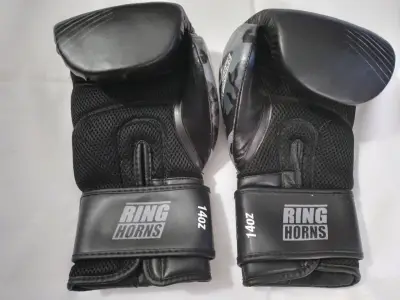 Guantes de boxeo Ring Horns negros - miniatura 3