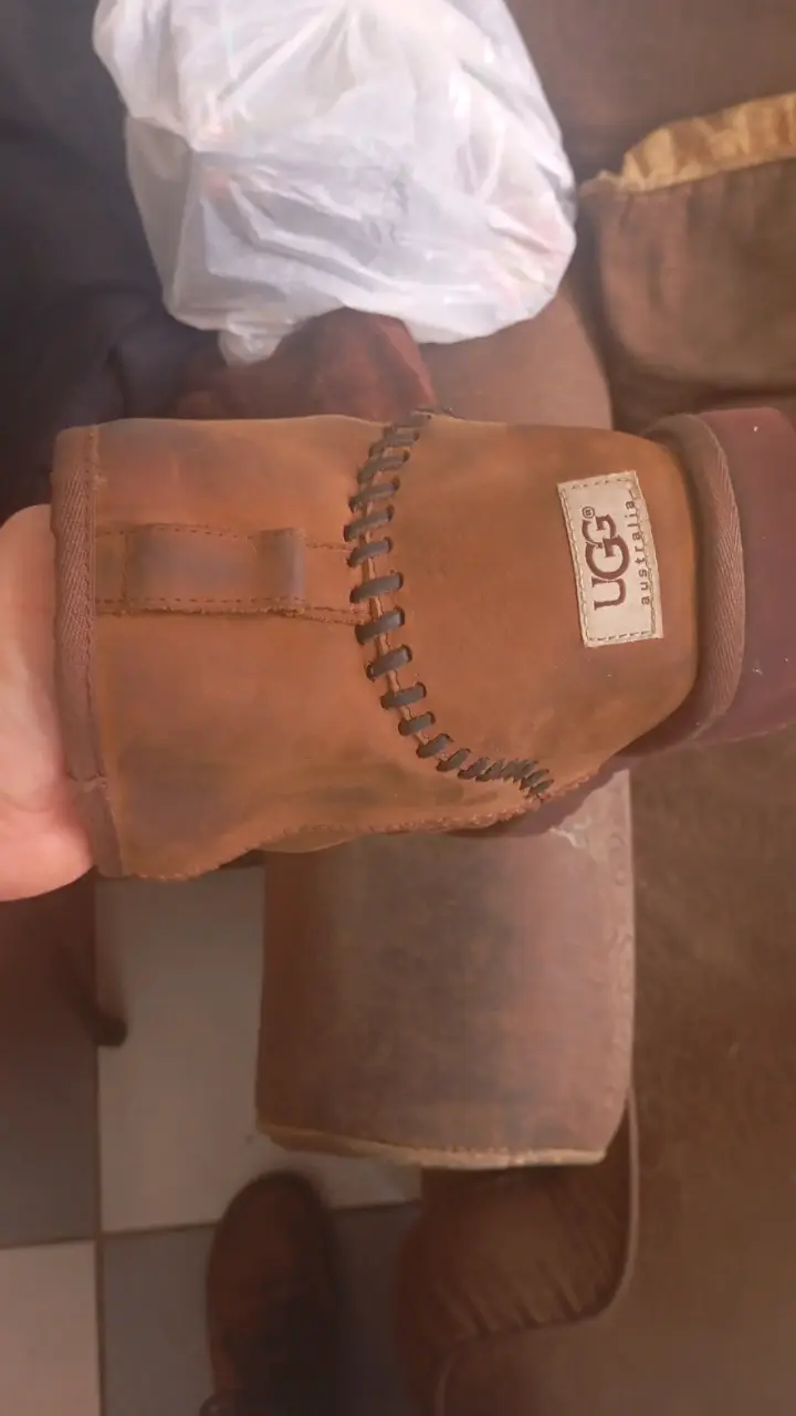 Botas de cuero marrón forradas ugg - 3
