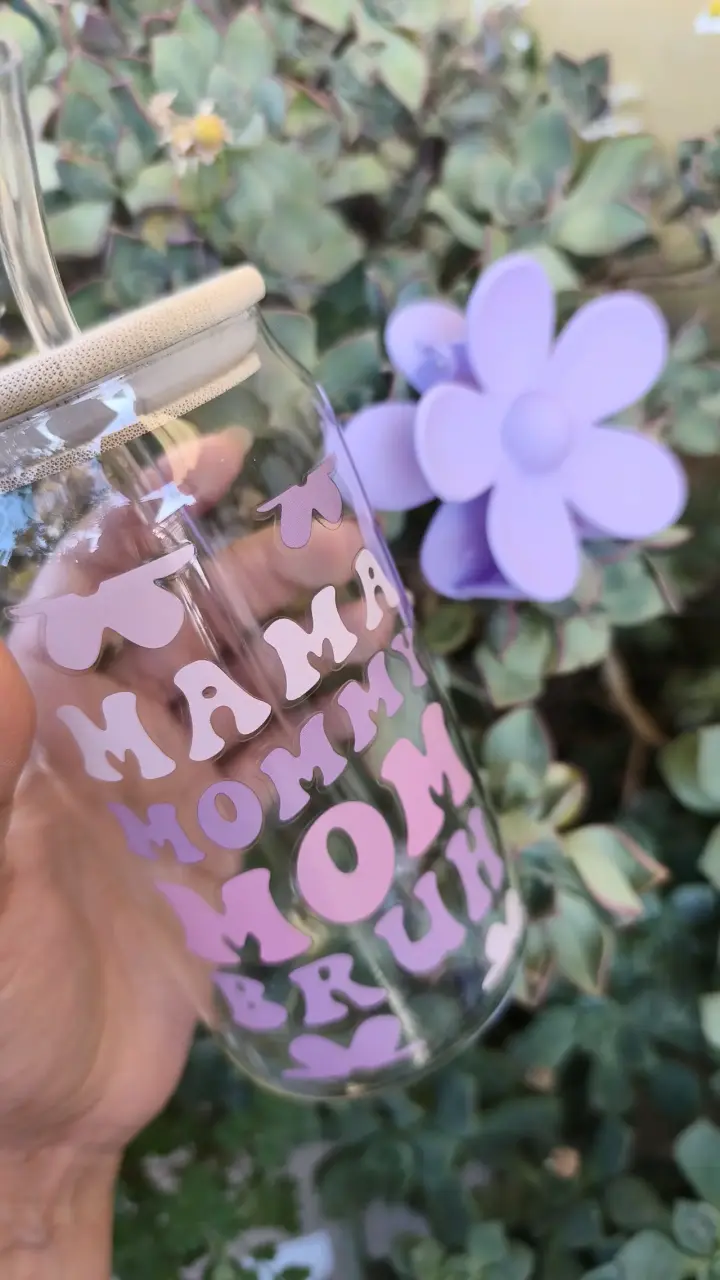 Vaso decorativo "Mamá" con tapa - 1