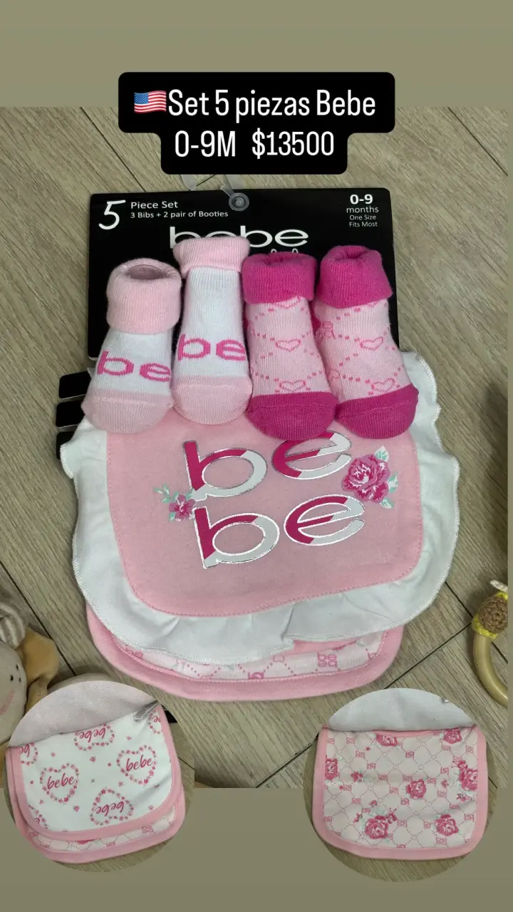 Set 5 piezas bebé rosa