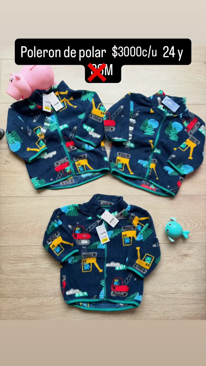 Polerón polar niños con estampado 24M