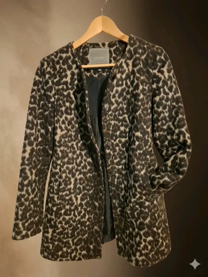Abrigo estampado leopardo mujer Basement - 1