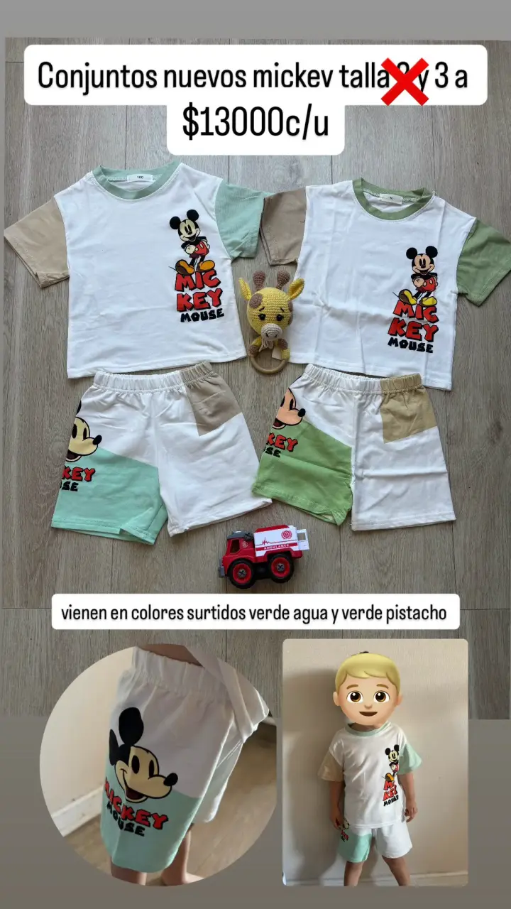 Conjunto infantil Mickey Mouse T3