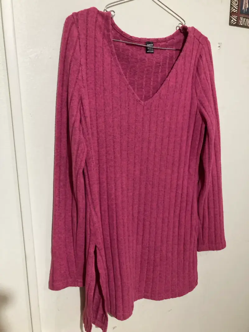 Sweater rosa acanalado SHEIN - 2