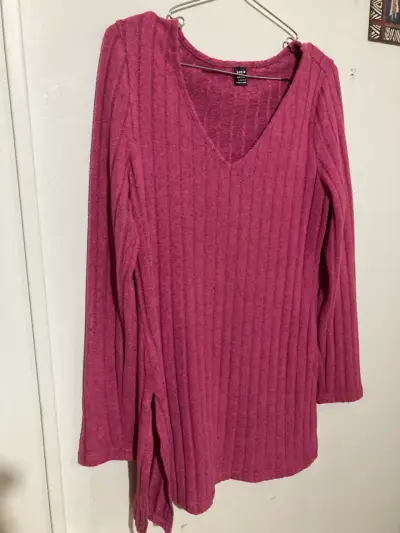 Sweater rosa acanalado SHEIN - miniatura 2