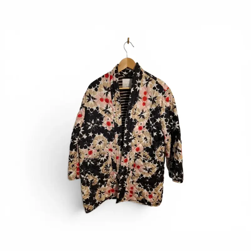 Tapado acolchado estampado mujer