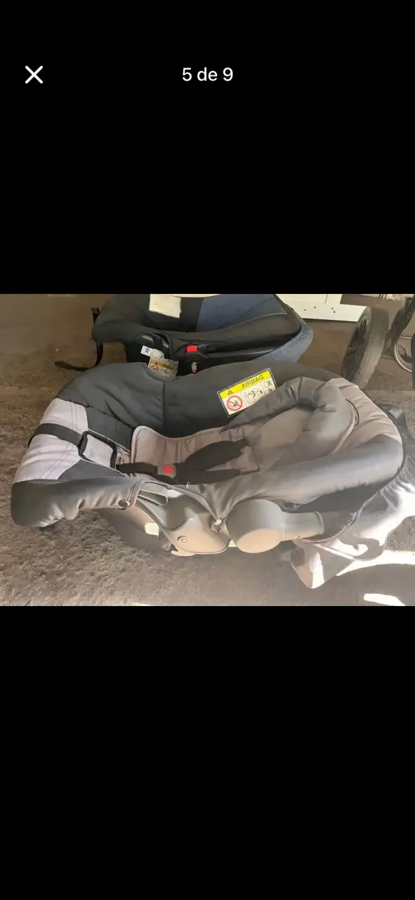 Silla de auto para bebé gris - 3