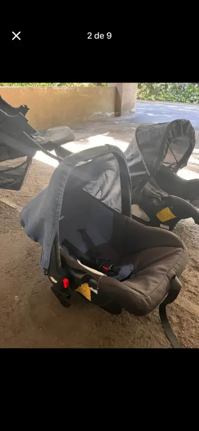 Silla de auto para bebé gris - miniatura 4
