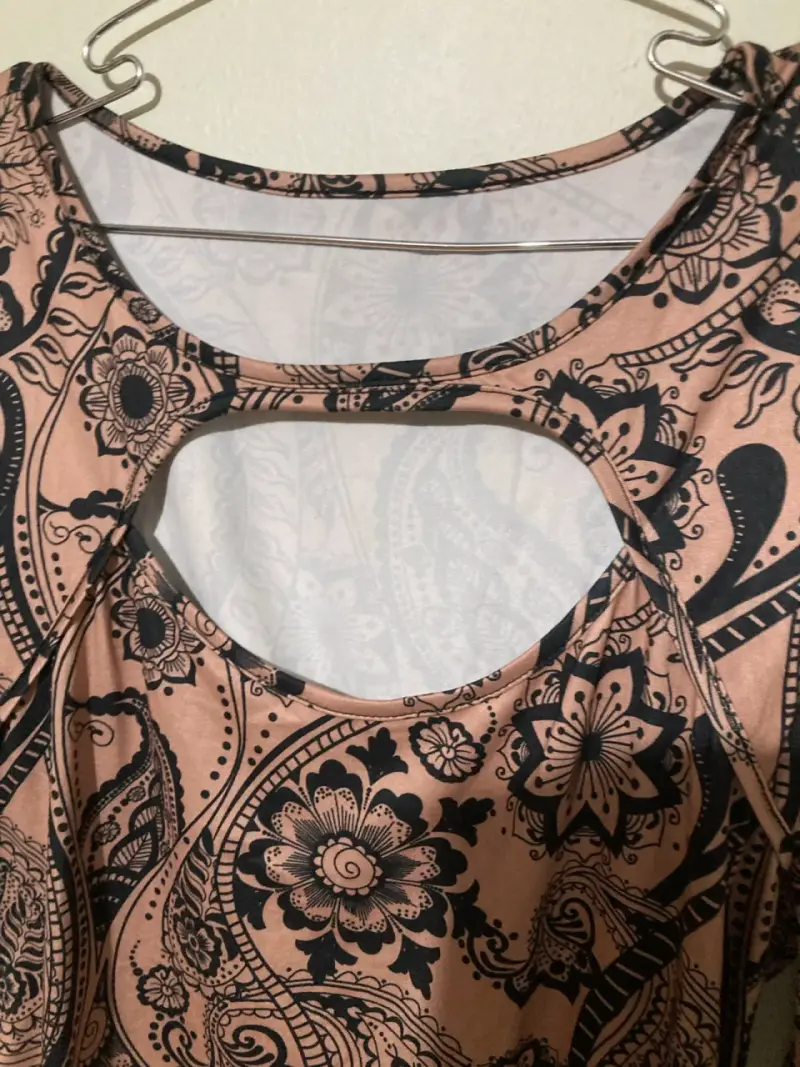 Polera manga larga estampada floral - 2