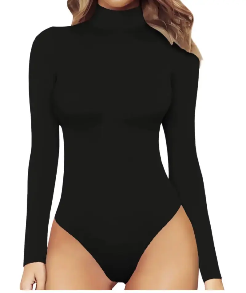 Body negro manga larga