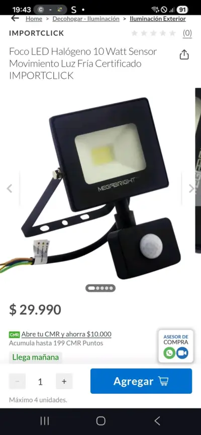 Foco LED Halógeno 10W Megabright - miniatura 1