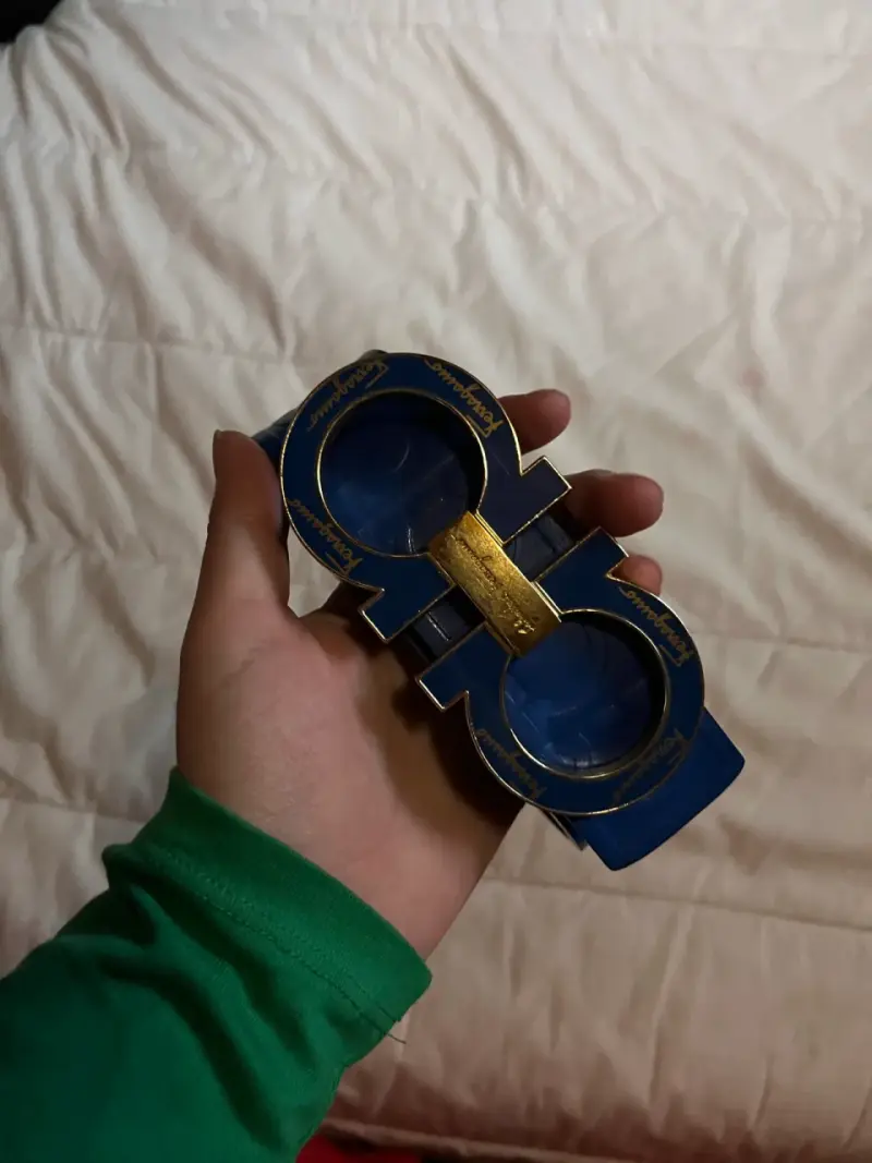 🔥 Cinturón Ferragamo Azul Hombre — Elegante, Full
