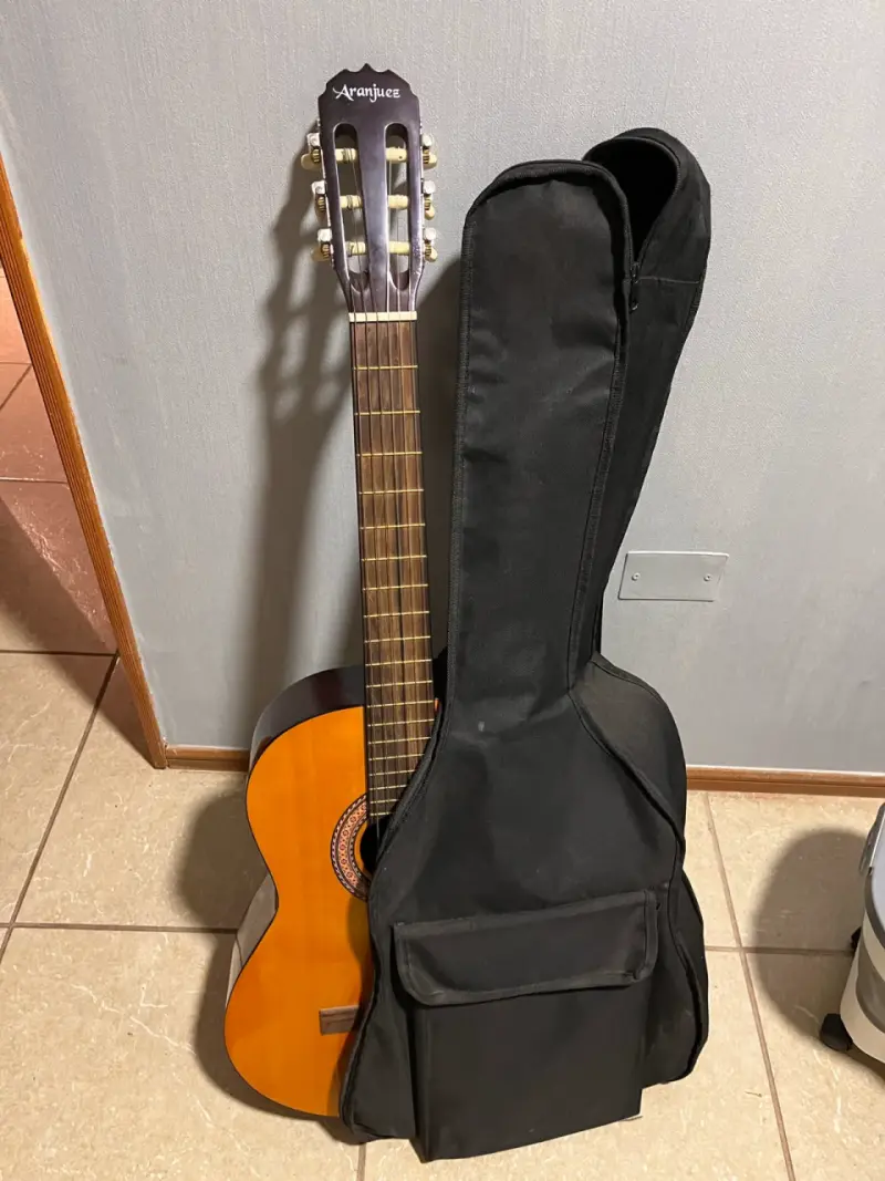 Guitarra con funda - 2