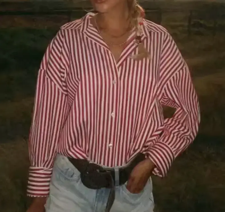 Camisa rayada roja y blanca - 2