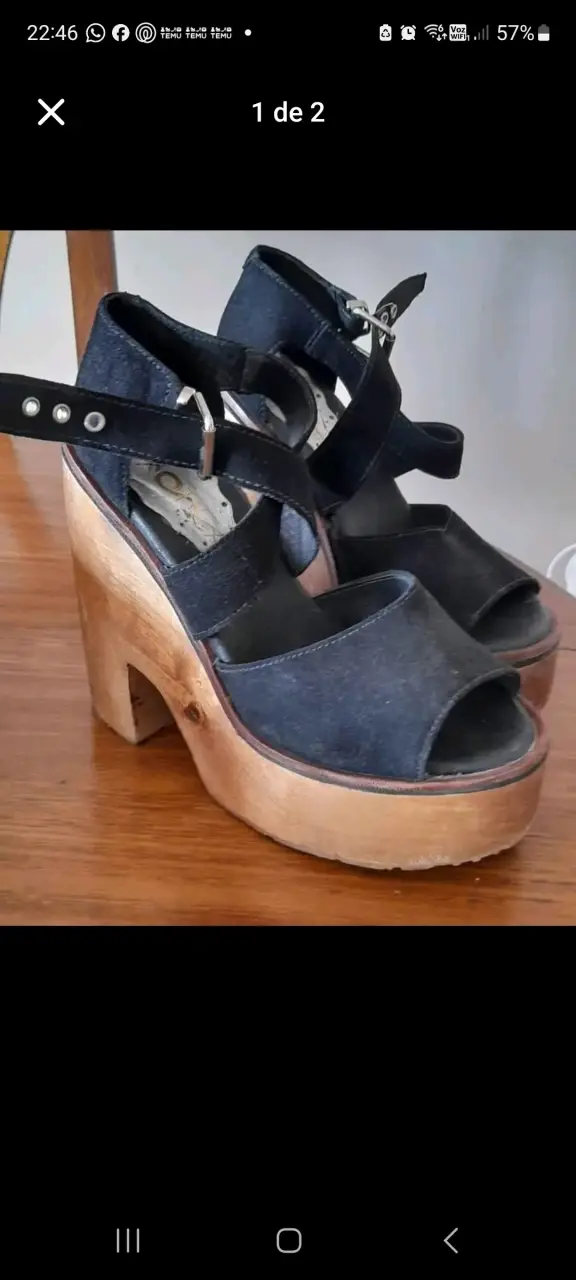 Sandalias de plataforma negras