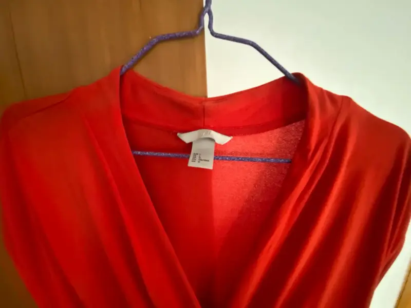 Vestido H£M rojo con cinturón, L - 2