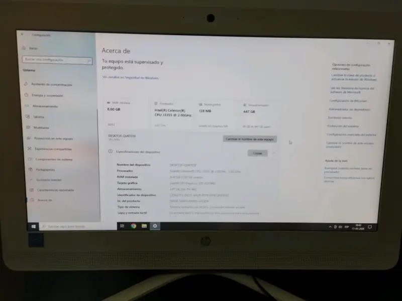 Computador HP All-in-One 20 pulgadas - 5