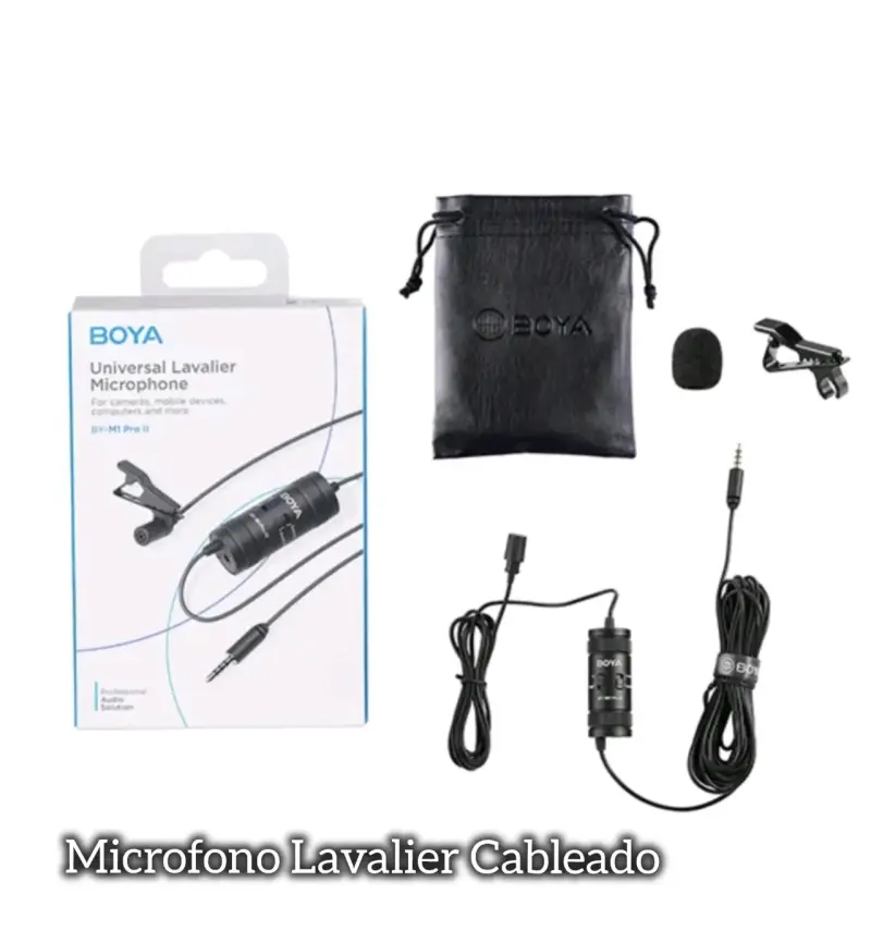 Micrófono Lavalier Boya con cable