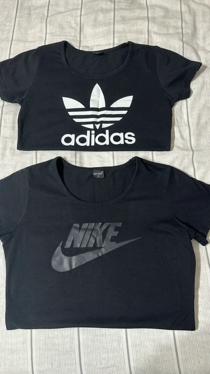 Poleras negras Adidas y Nike - 1