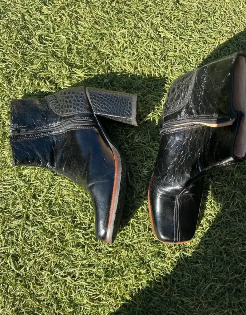 Botines de cuero negros - 2