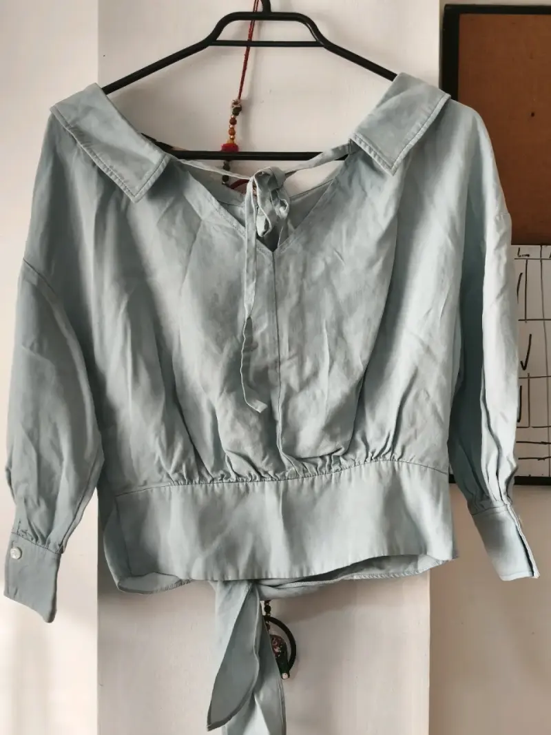 Camisa corta con amarre - 3