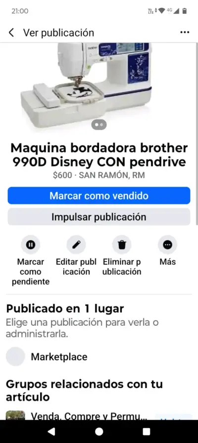 Máquina de coser Brother 990D Disney - miniatura 3