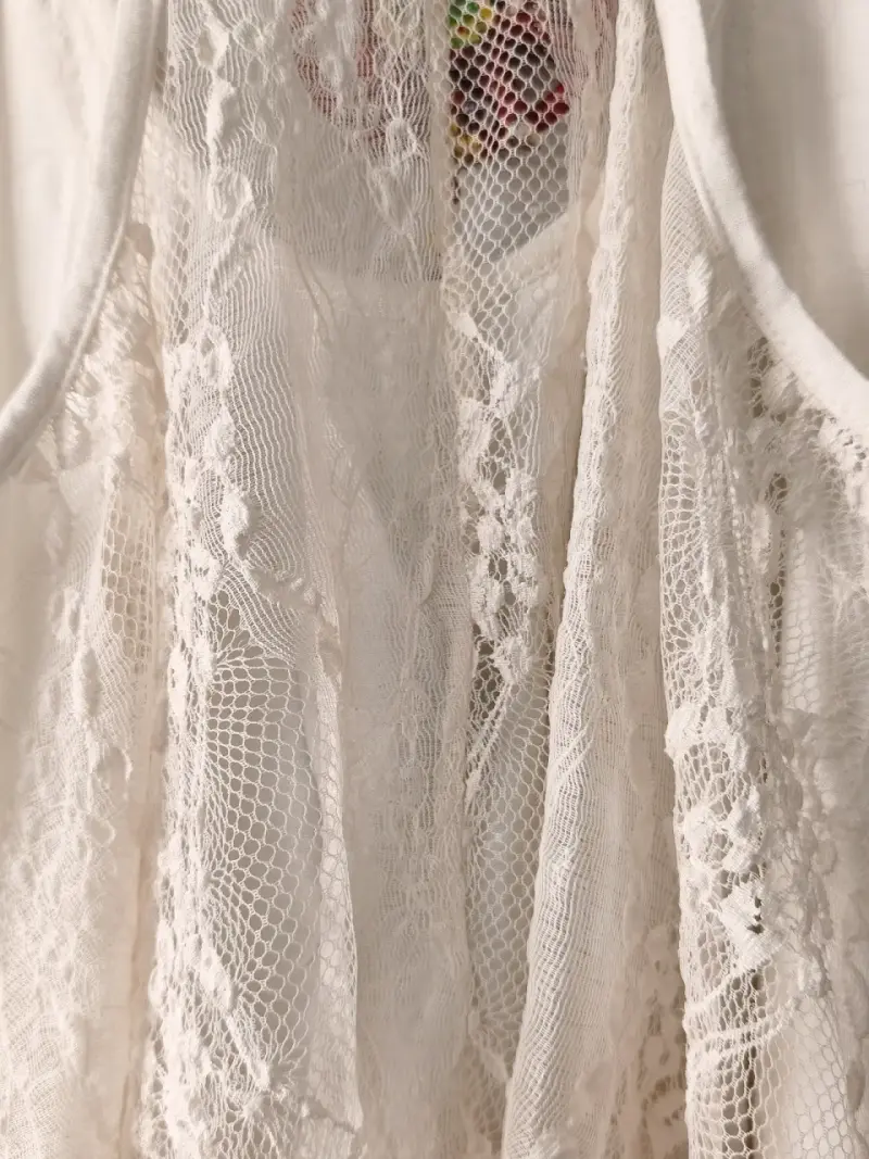 Blusa blanca encaje - 4