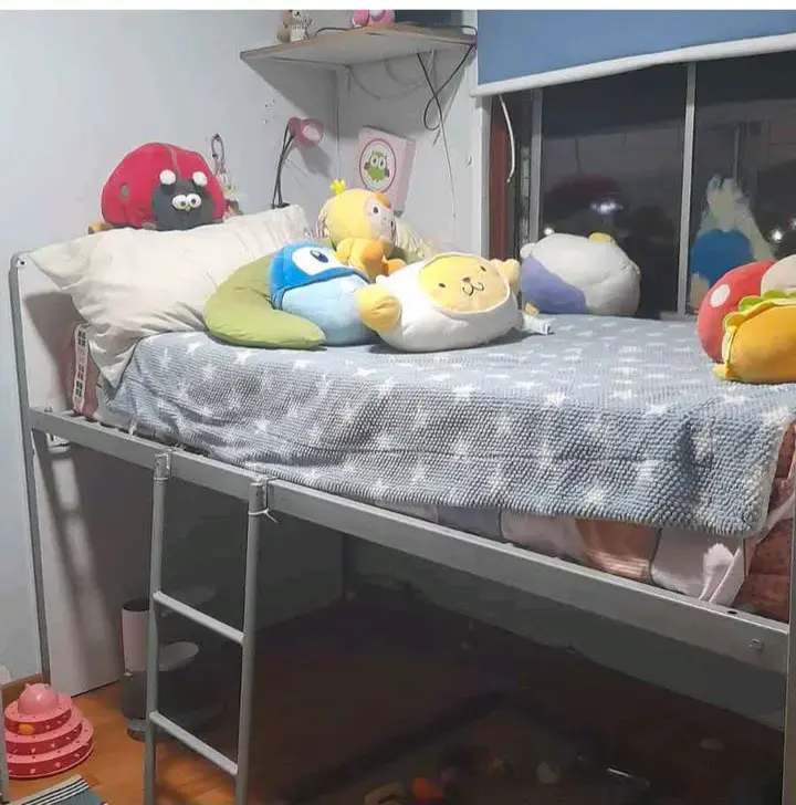 Cama alta con escalera