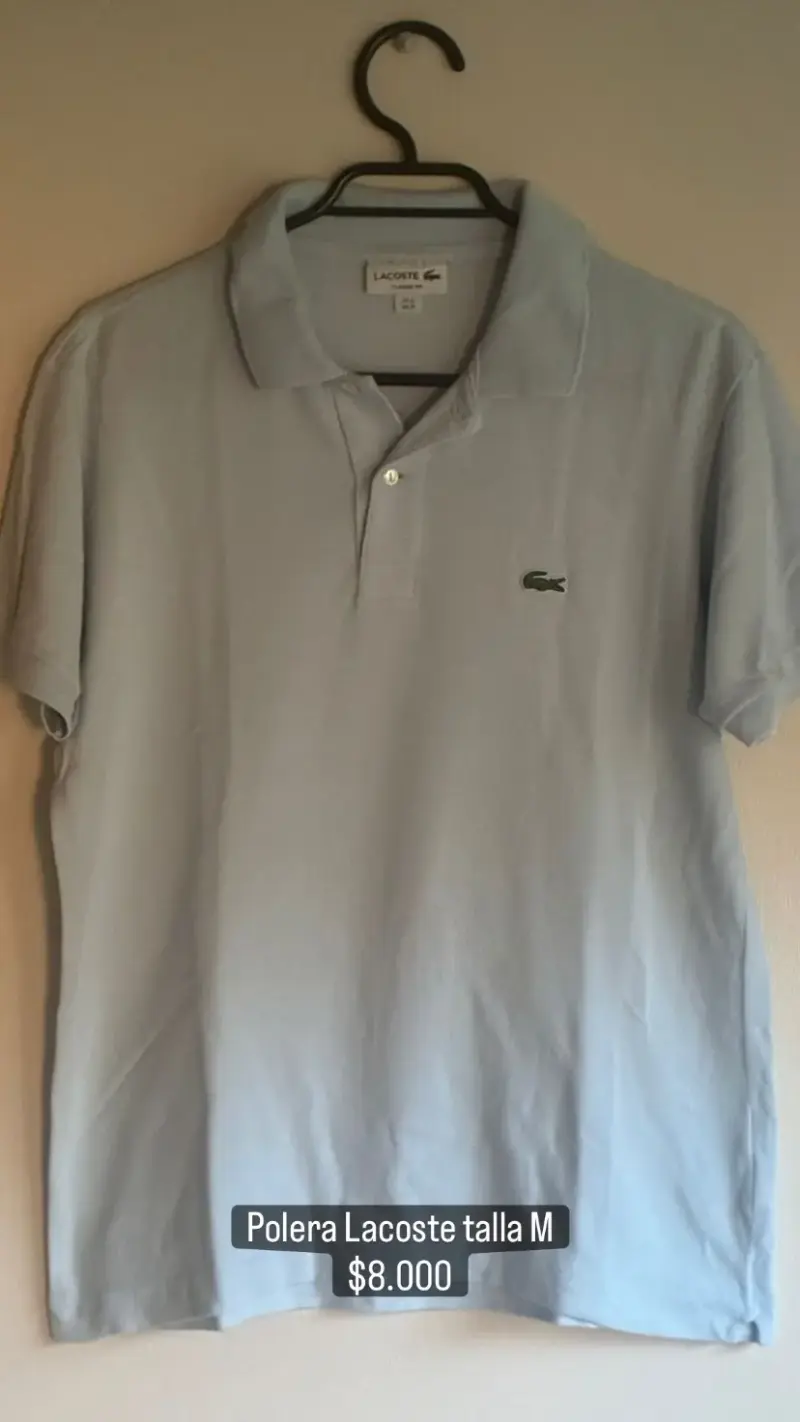 Polera Lacoste gris talla M