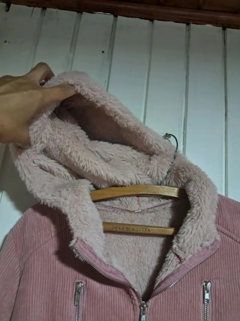 Abrigo de pana rosado - 3