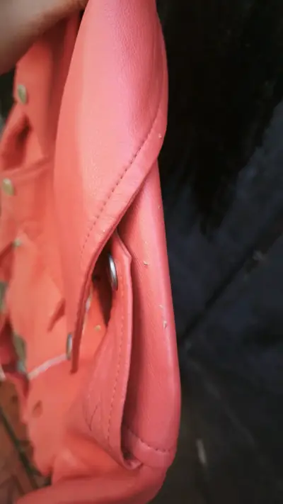 Chaqueta EcoCuero Coral - Naranja - miniatura 3