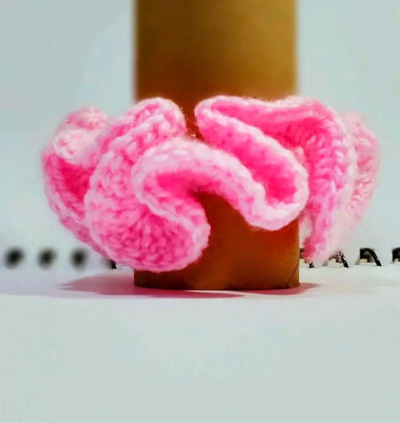 Colección de coleteros rosa tejido - 3