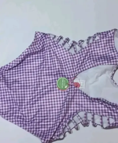 Traje de baño cuadros morados - miniatura 2