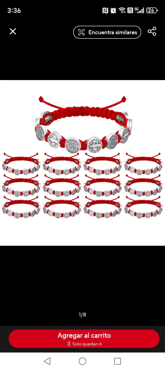 Pulsera roja San Benito - 2