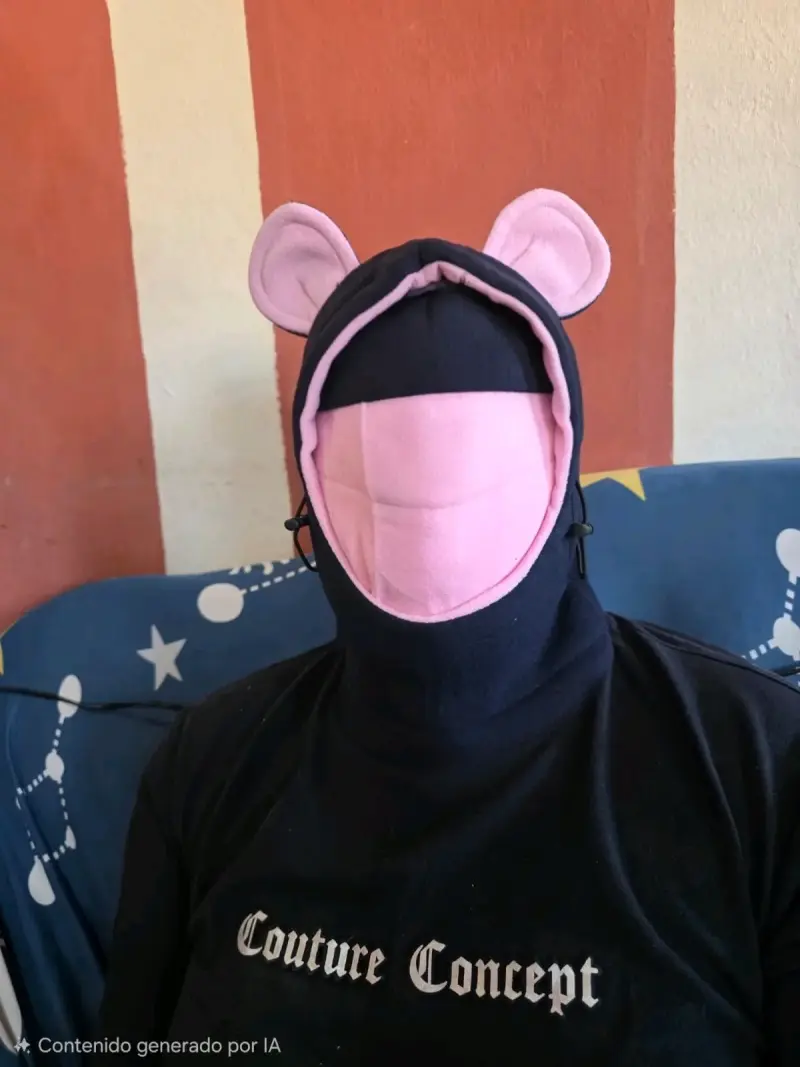 Gorro tejido burdeos con pompón - 6