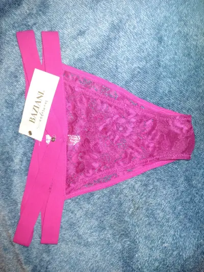 Tanga encaje fucsia Baziani - miniatura 1