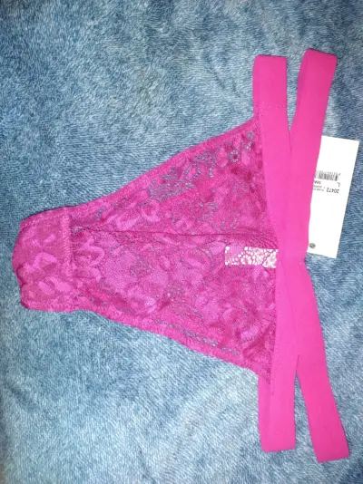 Tanga encaje fucsia Baziani - miniatura 2