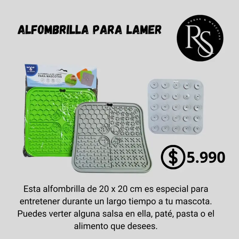 Alfombrilla para lamer mascotas