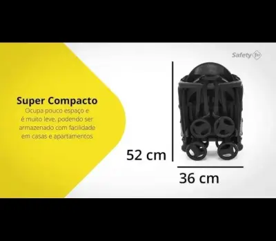Coche de bebé Safety plegable negro - miniatura 5