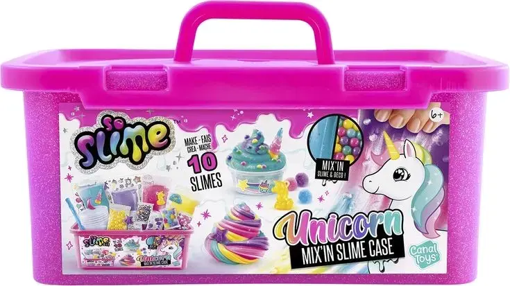 Caja de slime unicornio para mezclar