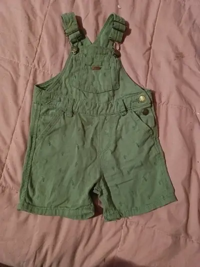 Overall corto verde niño - miniatura 1