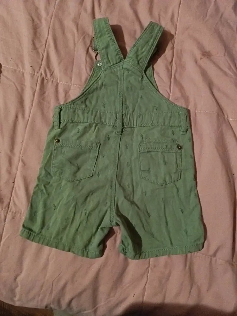 Overall corto verde niño - 2