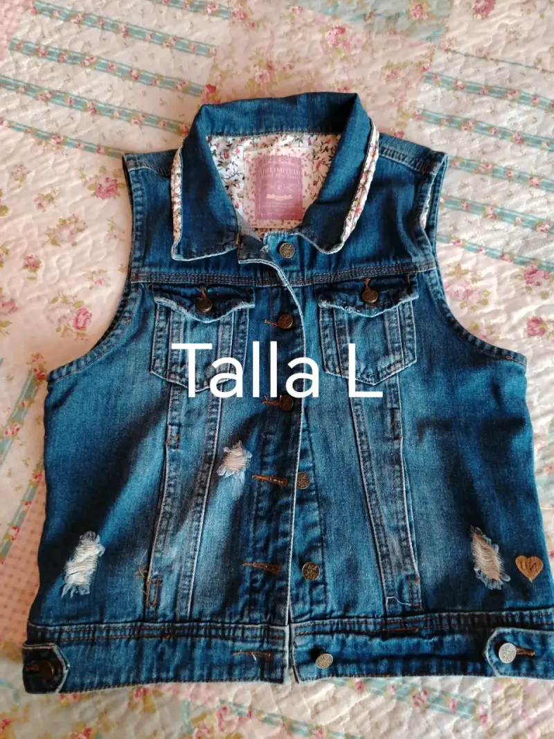 Chaleco de mezclilla talla L